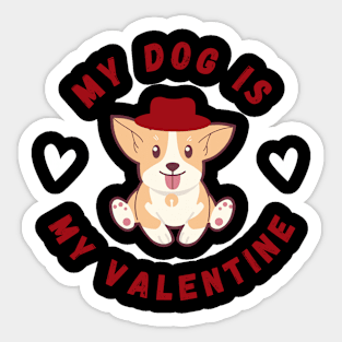 My Dog is my Valentine Sticker